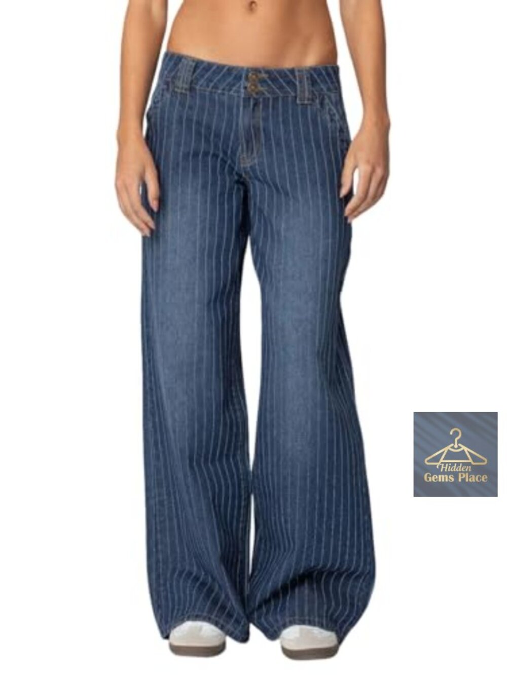 Mid Rise Wide Leg Patchwork Striped Denim Jeans Y2K Baggy Boyfriend Flared Pants